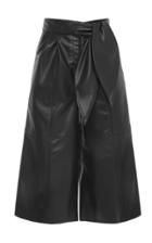 Moda Operandi George Keburia Alabama Pleated Vegan Leather Cropped Wide-leg Trousers