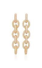 Fallon Gold-tone Brass And Crystal Drop Earrings