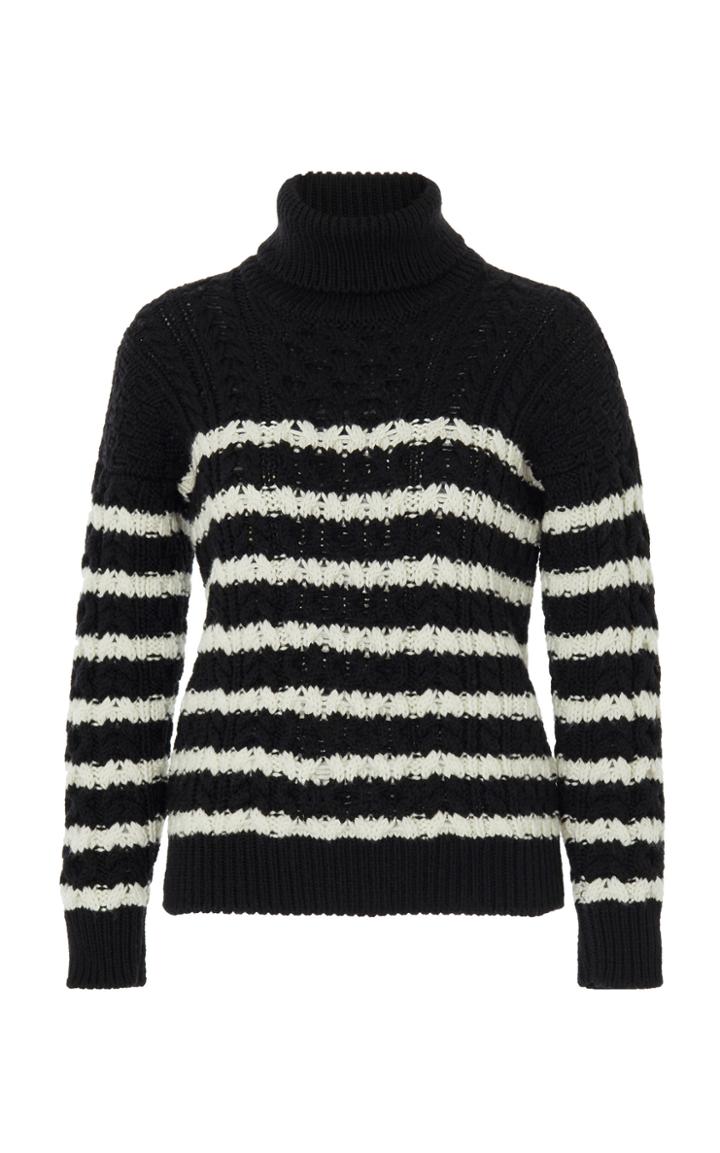 Loewe Stripe Cable Knit Sweater