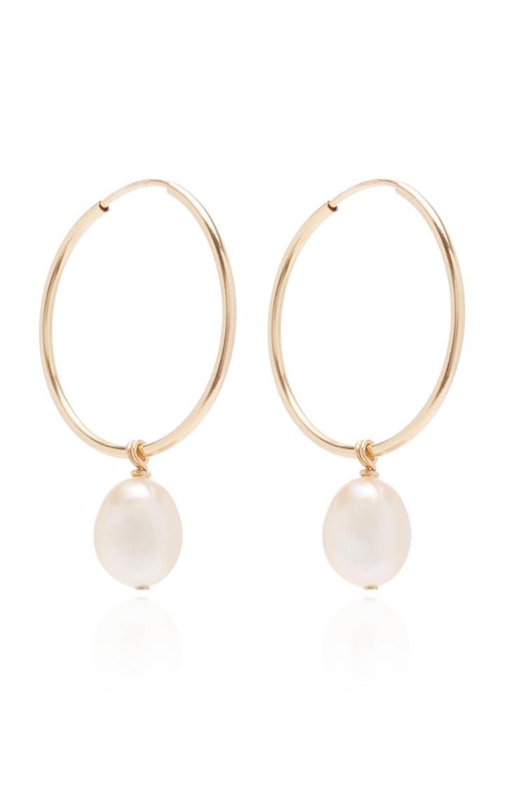 Nst Studio Drop Pearl Hoops