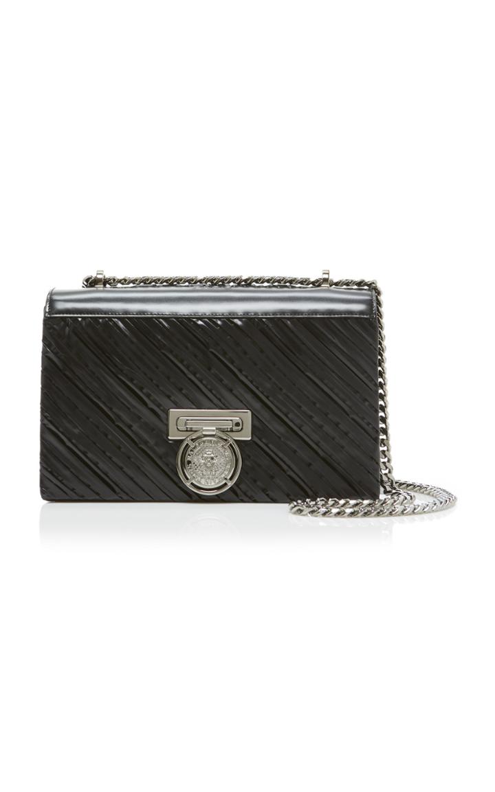 Balmain Large Fabric Flap Box Bag
