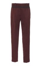 Haider Ackermann Embroidered Linen-blend Cropped Pants