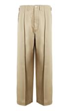 Nicholas Daley Waxed-trimmed Pleated Cotton Trousers