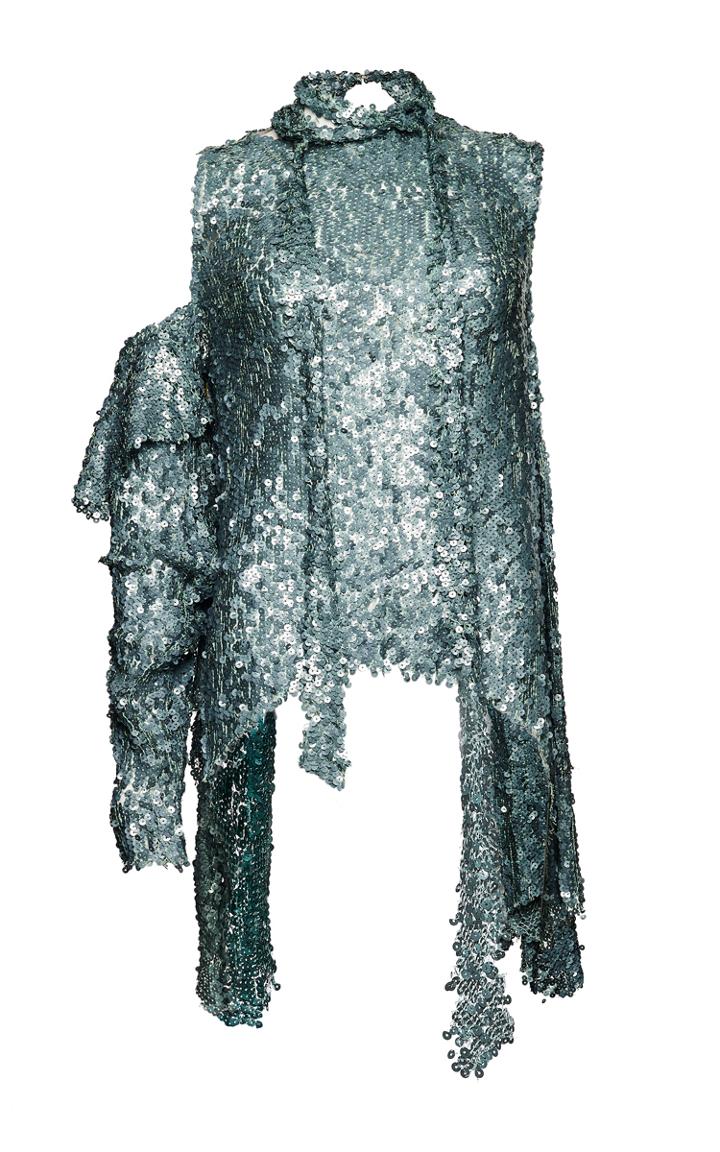 Magda Butrym Sequin Single Sleeve Blouse