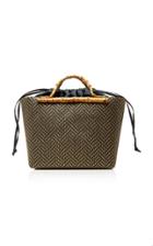 Glorinha Paranagua Monte Carlo Large Zig Zag Straw Basket Bag