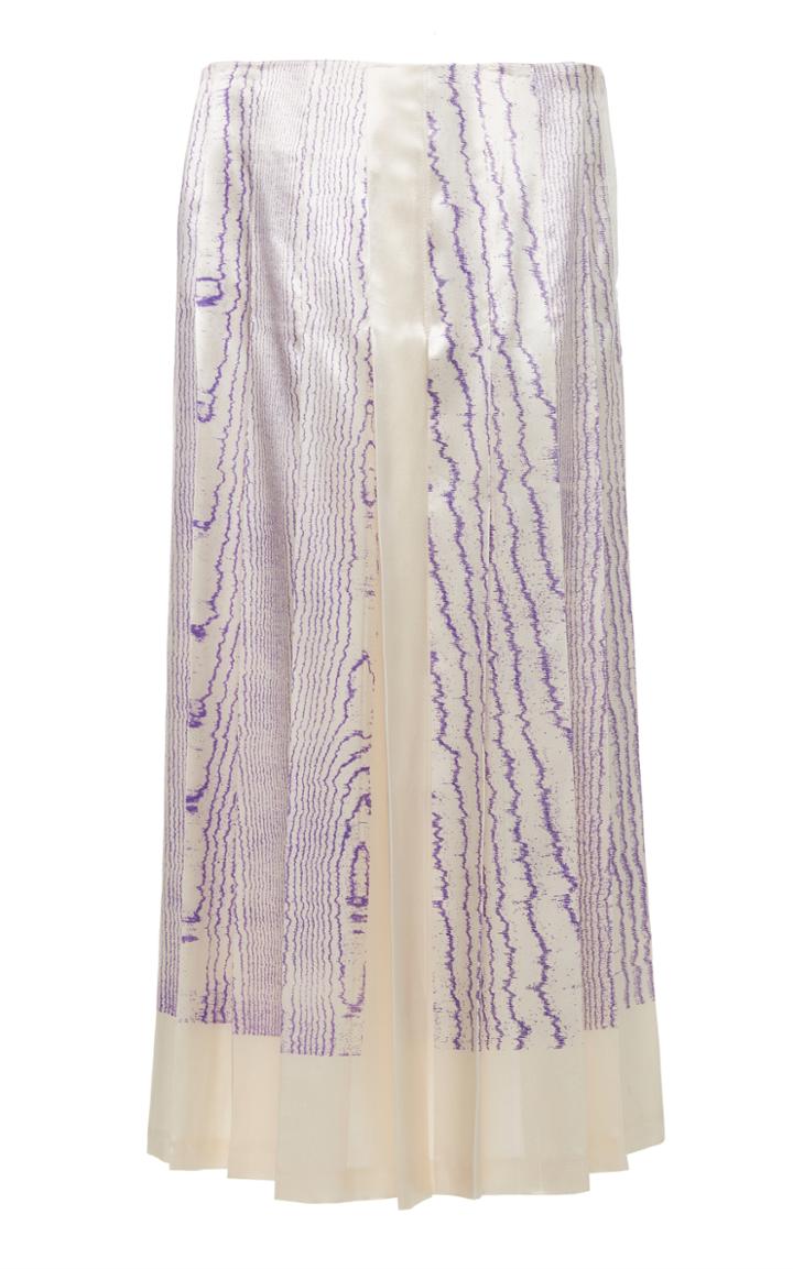 Victoria Beckham Satin Moire Print Skirt