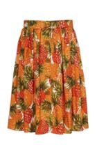 Moda Operandi Cara Cara Marge Printed Cotton-poplin Button-front Skirt Size: 4