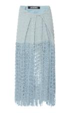 Jacquemus La Jupe Capri Fringed Linen-blend Midi Skirt