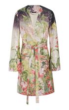 Josie Natori Floral Topper Coat With Belt