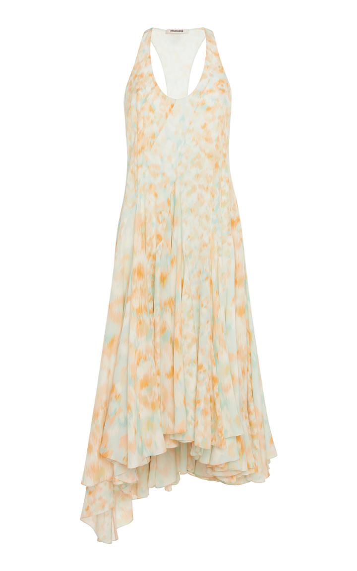 Roberto Cavalli Pleated Silk Dress
