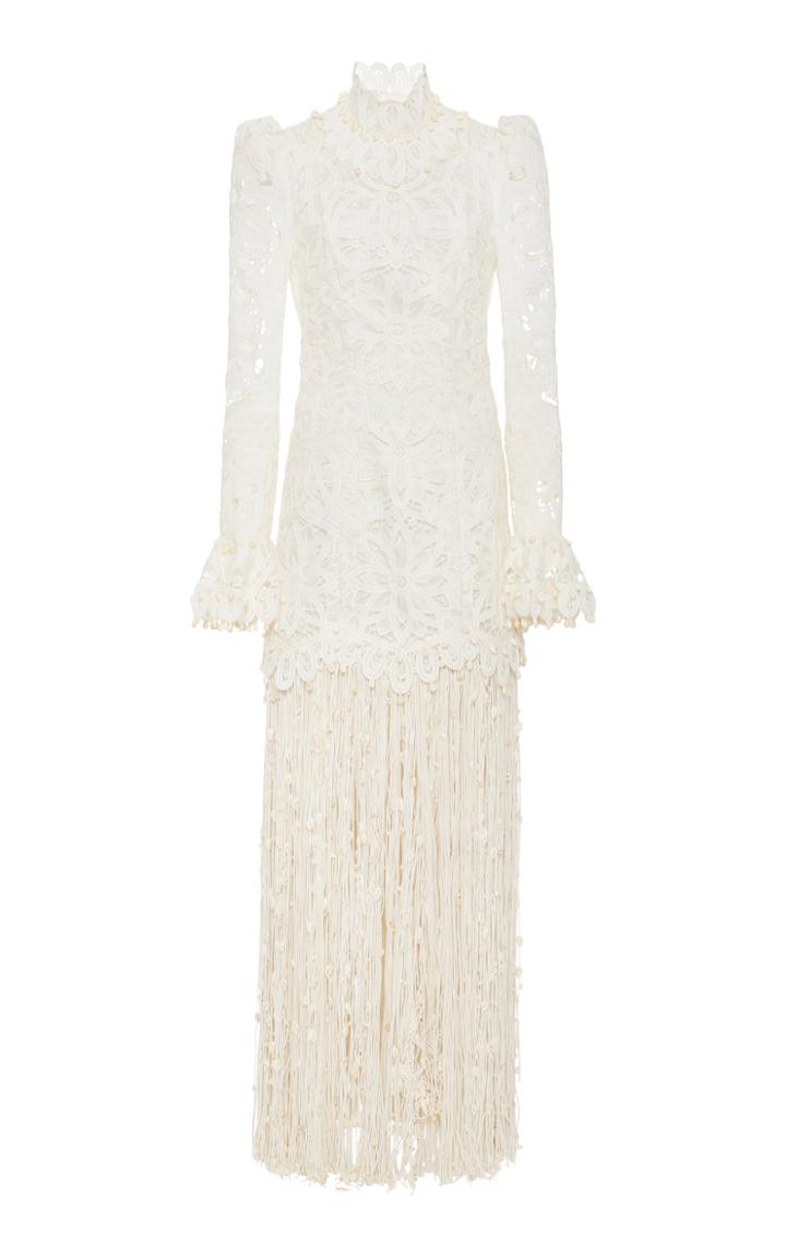 Zimmermann Wavelength Fringed Gown