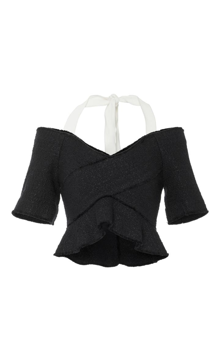 Proenza Schouler Off-the-shoulder Crepe Peplum Top