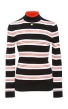 Courrges Striped Rib-knit Sweater