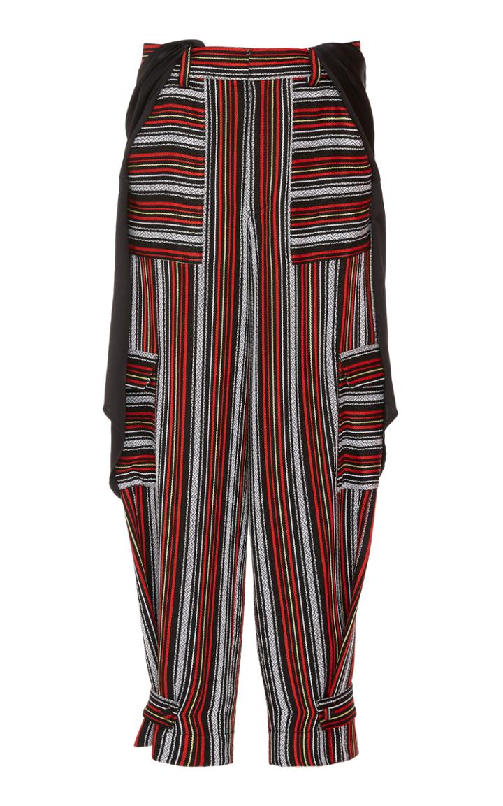Hellessy Holzer Striped Crepe Cargo Pants