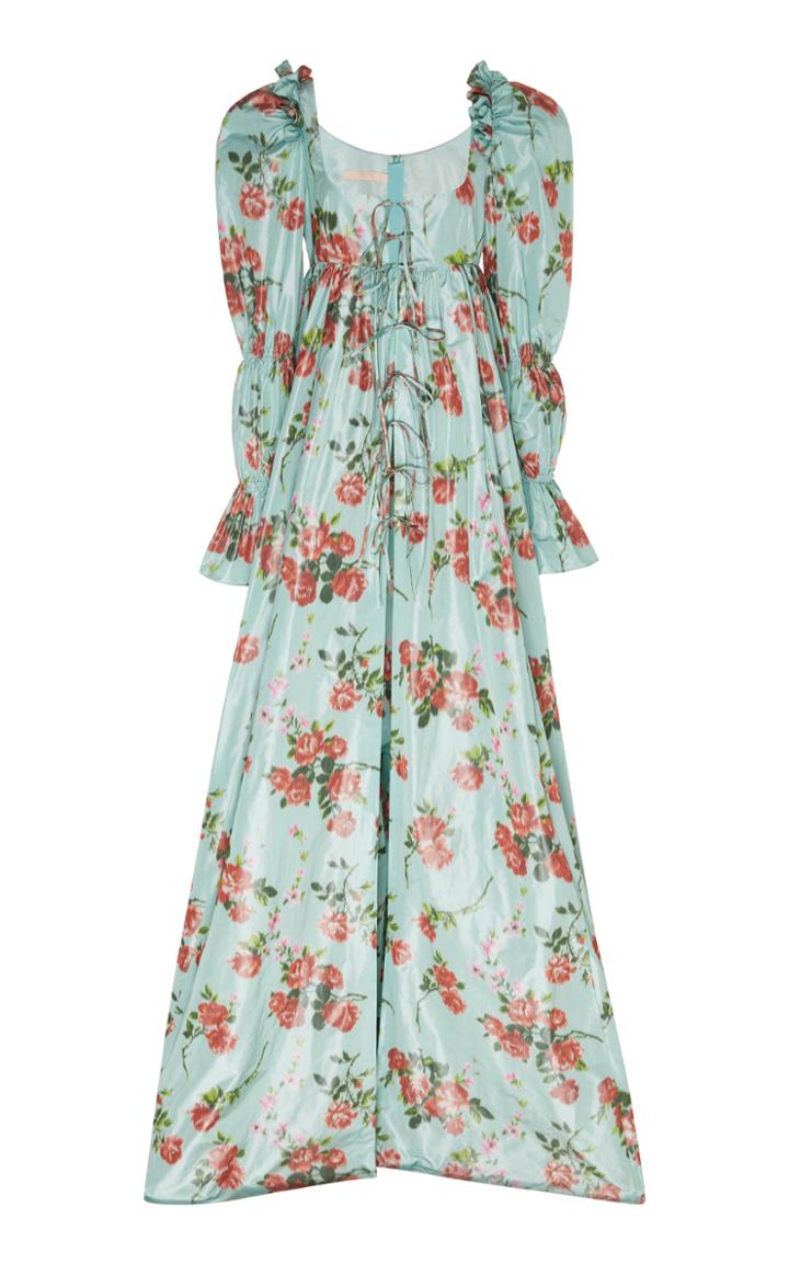 Moda Operandi Brock Collection Floral-printed Ruffled Coat Dress Size: 2