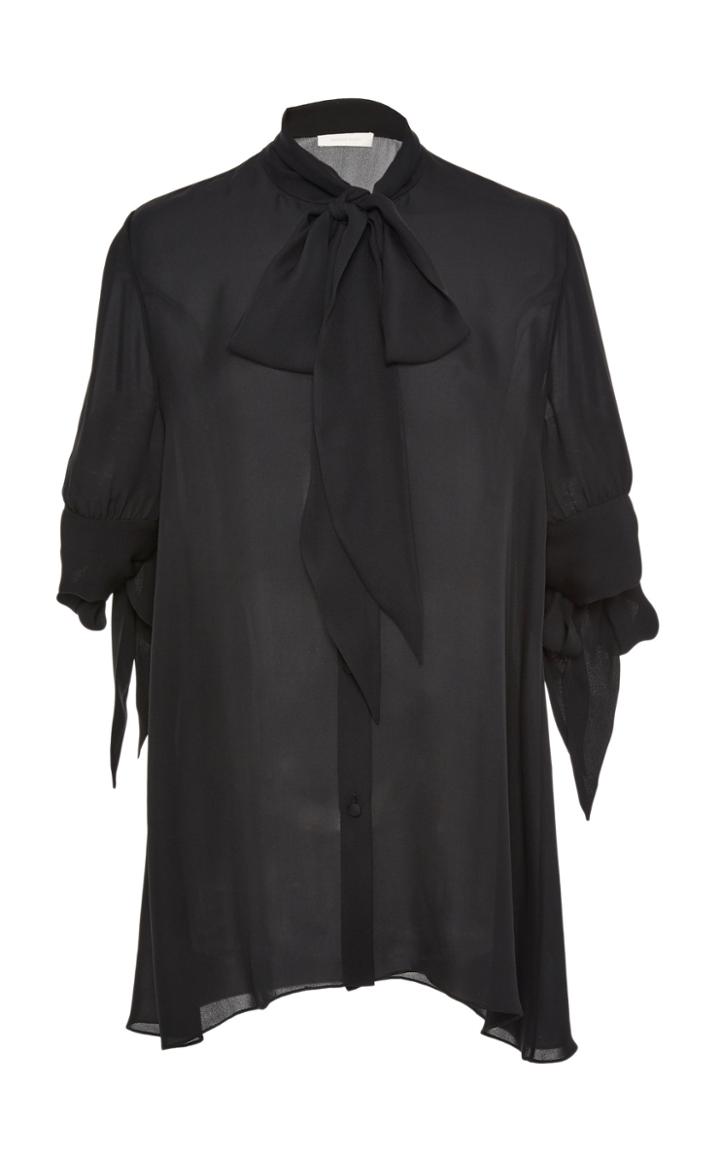 Naeem Khan Pussy Bow Blouse