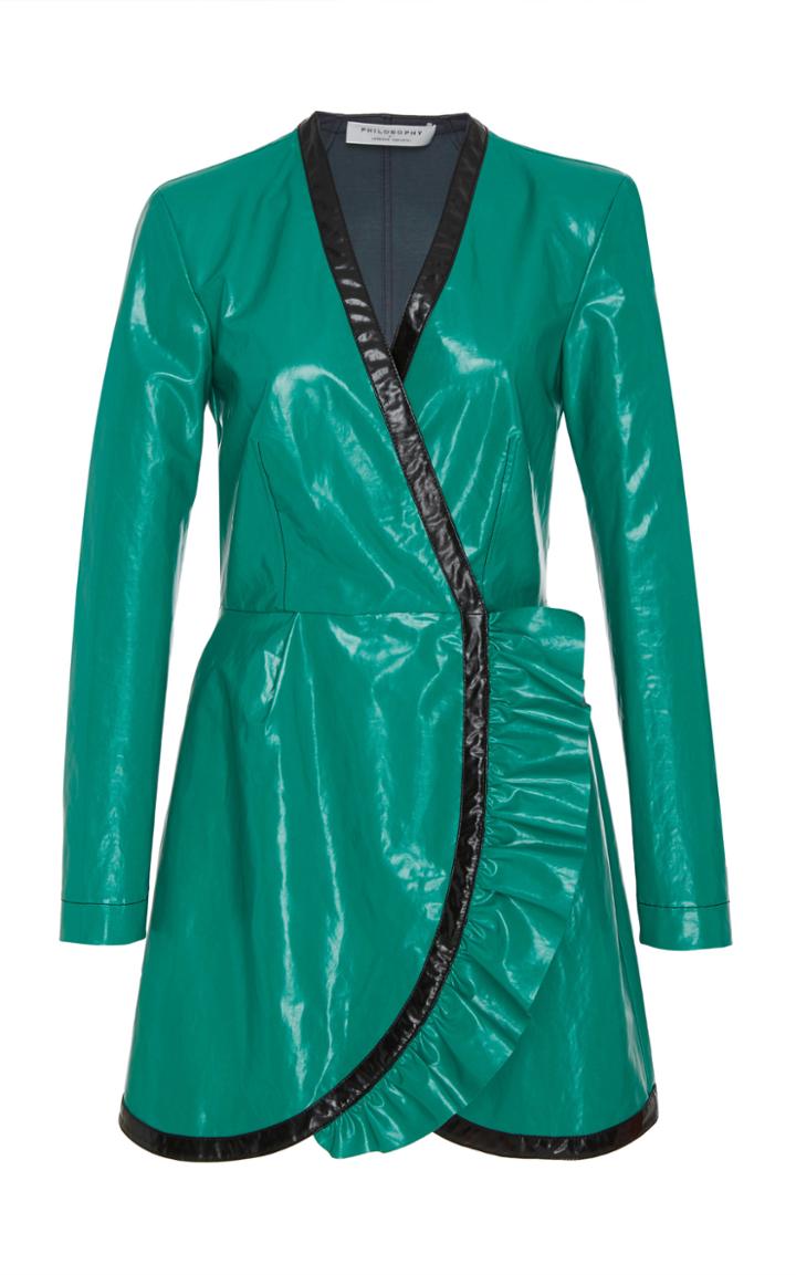 Philosophy Di Lorenzo Serafini Ruffle Wrap Mini Dress