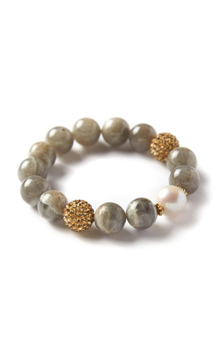 Joie Digiovanni Gold Pav, Labradorite And Pearl Bracelet