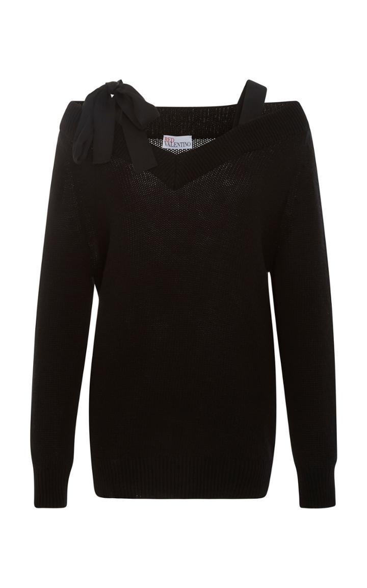 Red Valentino Sweater With Bow Detail