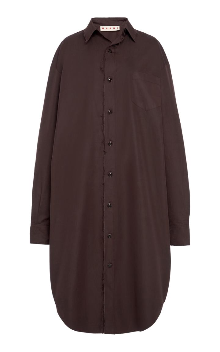 Moda Operandi Marni Cotton Button-front Cocoon Shirt Dress Size: 36