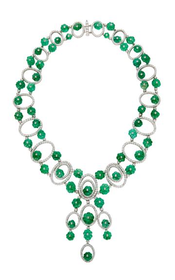 Sintessi Emerald And Diamond Necklace