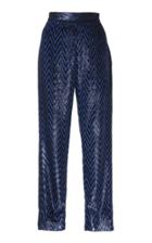 Balmain High Waisted Zig Zag Pants
