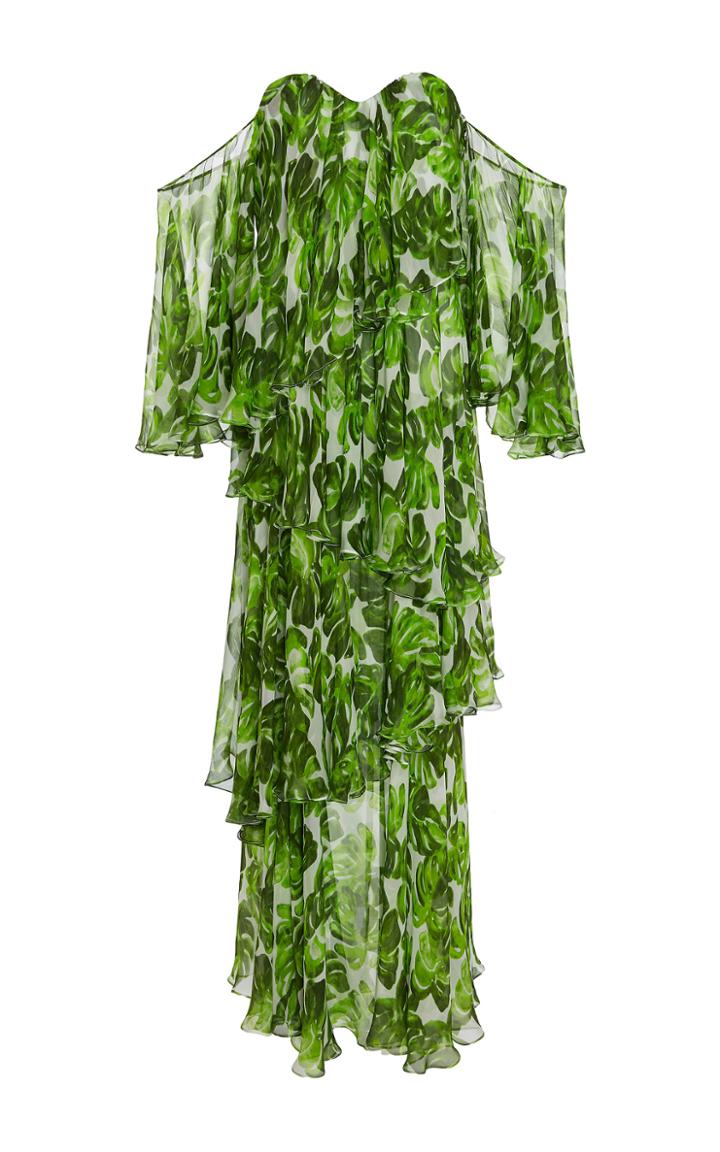 Caroline Constas Cleopatra Cascading Tiered Gown