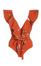 Johanna Ortiz Time Traveler Ruffled One-piece Swimsuit