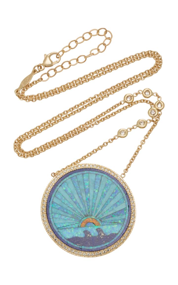 Jacquie Aiche Sunshine Opal Rainbow Necklace