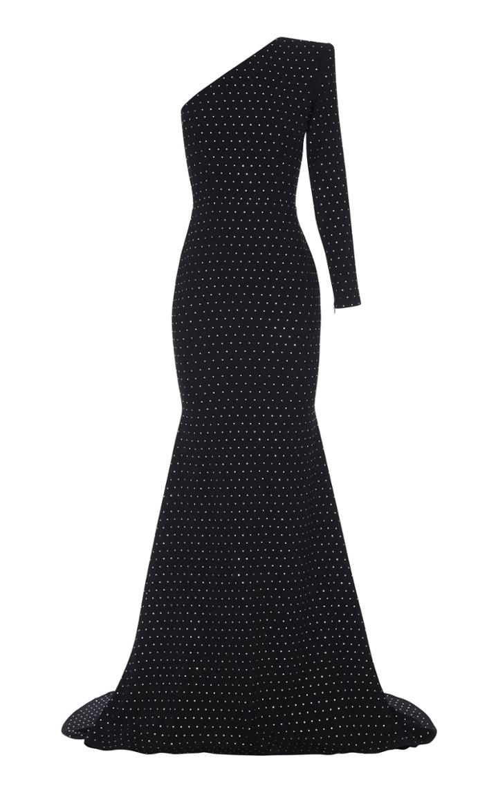 Alex Perry Cantrice One Shoulder Crystal Gown