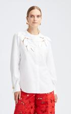 Moda Operandi Oscar De La Renta Crewneck Long Sleeve Blouse
