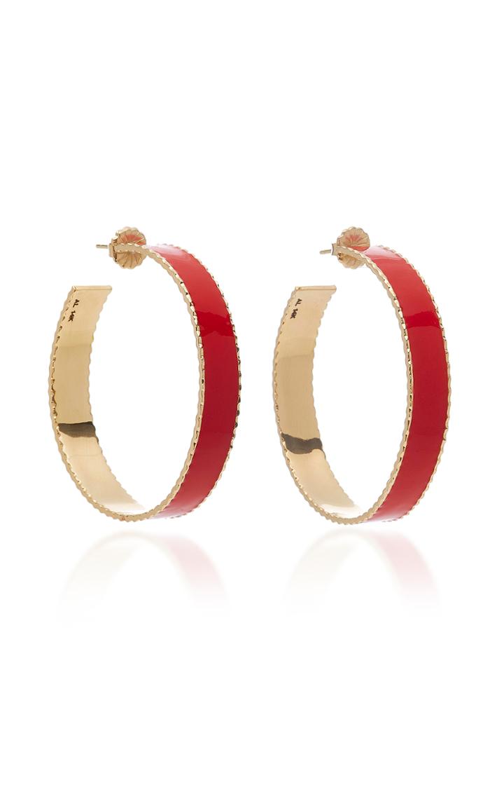 Alison Lou Large Enamel Lasagna Hoops