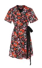 Goen.j Floral Printed Paneled Wrap Dress