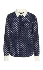 Moda Operandi Tory Burch Polka-dot Silk Shirt Size: 00