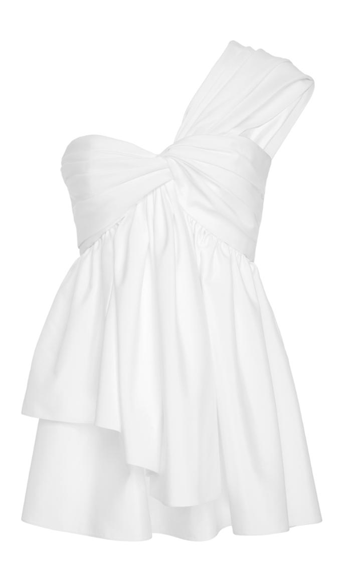 Adeam One Shoulder Poplin Top