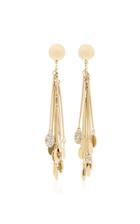 Sarah Magid Jewelry Fringe And Paiette Gold-plated Swarovski Crystal Drop Earrings