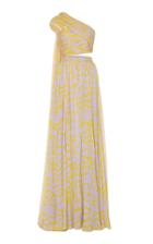 Prabal Gurung Cut Out Sash Silk Gown