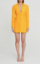 Moda Operandi Significant Other Olivia Mini Button-detailed Linen-blend Blazer Dress