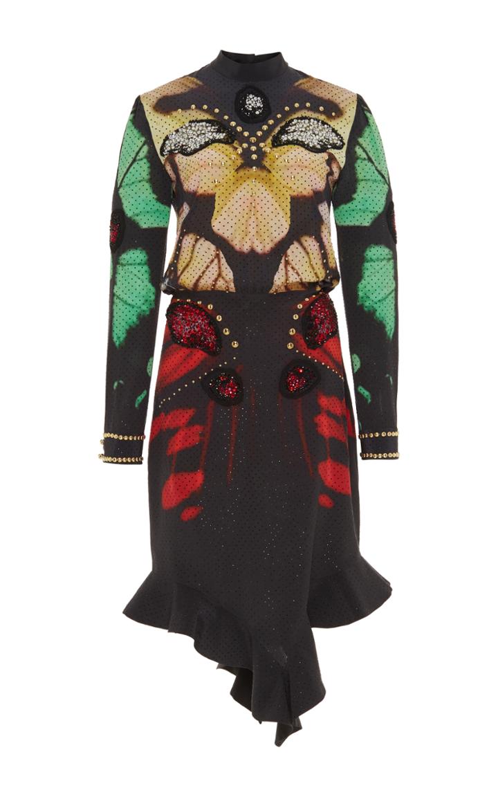 Francesco Scognamiglio Long Sleeve Ruffled Dress