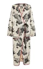 Hellessy Lobb Tiger-pattern Fil Coup Wrap Dress