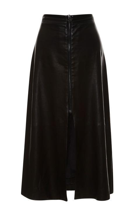 Preorder Sea Leather Long Zip Skirt