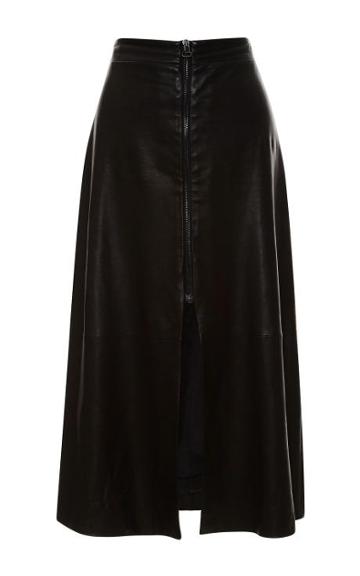 Preorder Sea Leather Long Zip Skirt
