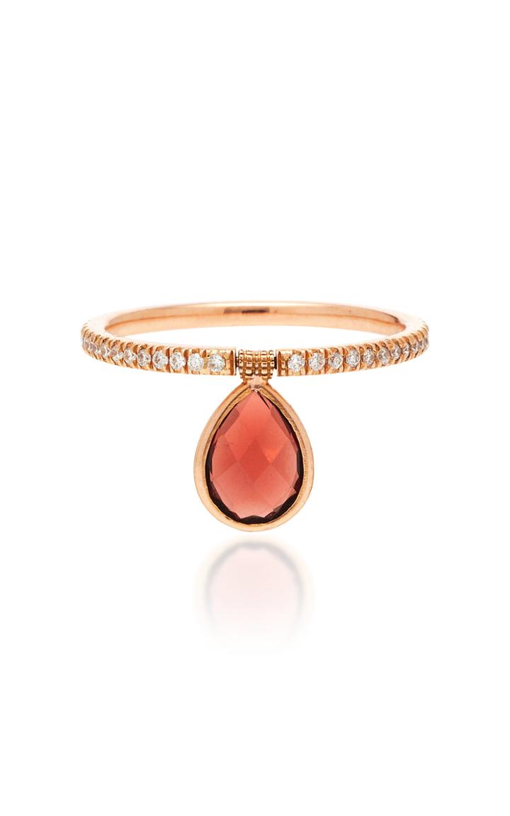 Nina Runsdorf Flip 18k Rose Gold Diamond And Garnet Ring