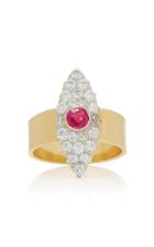 Renee Lewis 18k Gold Ruby And Diamond Ring