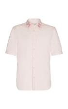Alexander Mcqueen Floral-embroidered Cotton-poplin Shirt
