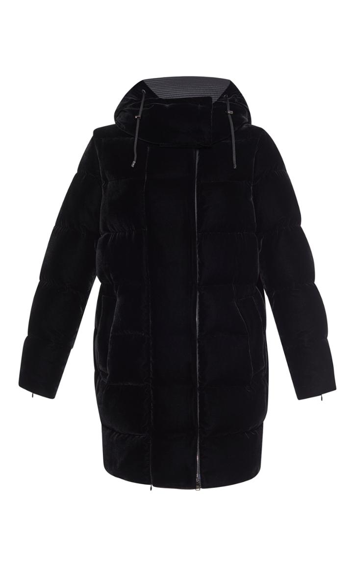 Salvatore Ferragamo Velvet Puffer Coat