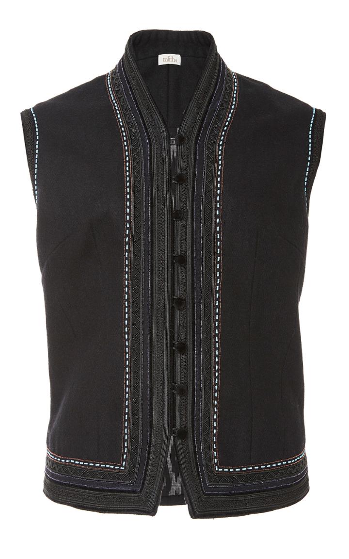 Talitha Velvet Embroidered Waistcoat