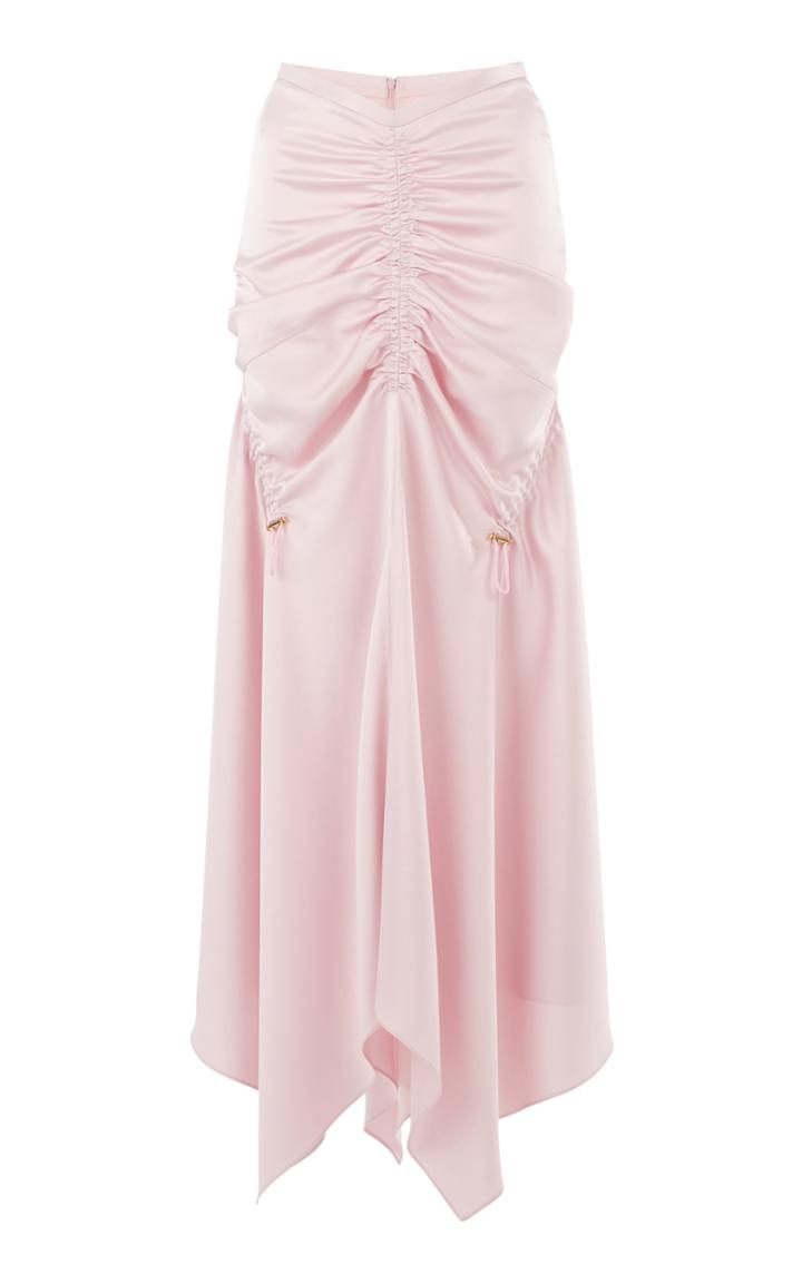 Peter Pilotto Satin Ruched Skirt