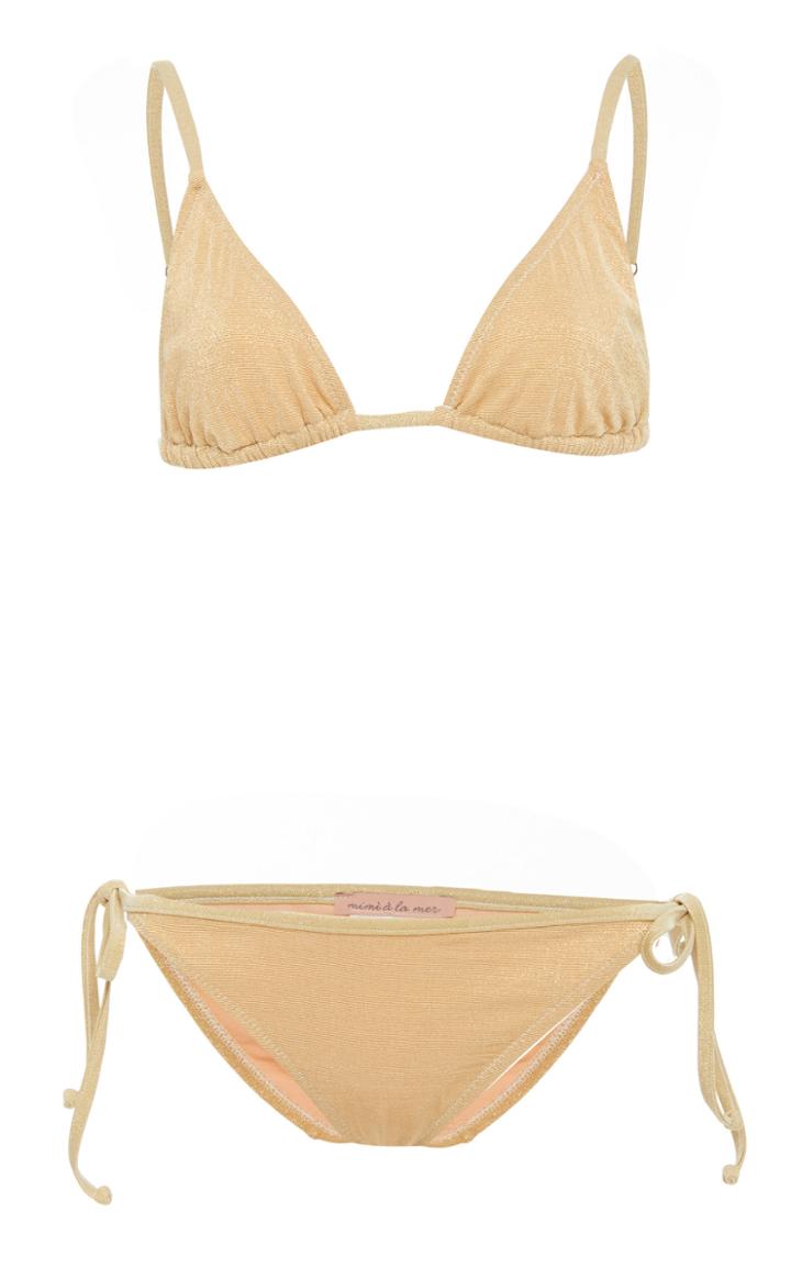 Mimi A La Mer Metallic Triangle Bikini