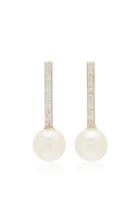 Mateo 14k Gold, Pearl And Diamond Earrings